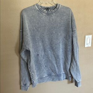 Free people Vintage Washed Blue Crewneck Sweatshirt